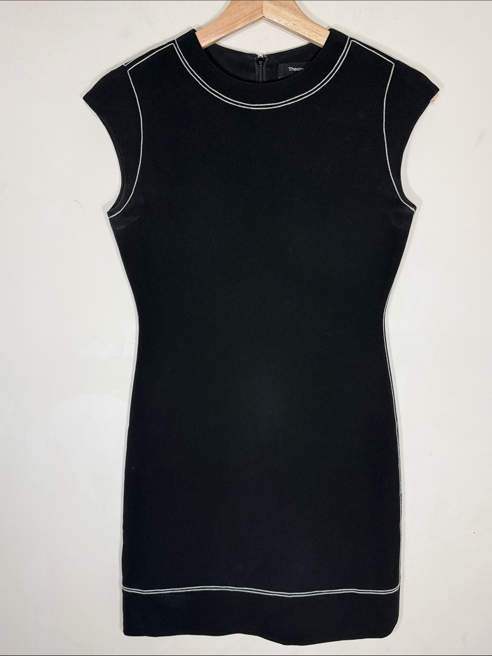 THEORY CAP SLEEVE FITTED DRESS WOMENS 0